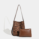 Bolso Bucket de Gamuza Estilo Coreano con Pouch