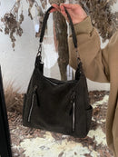 Bolso Cruzado Hobo de Cuero PU Mate Retro