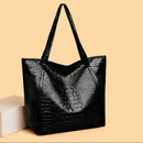 Bolso Tote con Grabado Cocodrilo Retro