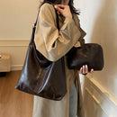 Set Bolso Tote 2 en 1 de Cuero PU Vintage