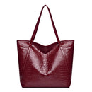 Bolso Tote con Grabado Cocodrilo Retro