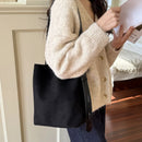 Bolso Bucket de Gamuza Estilo Coreano con Pouch