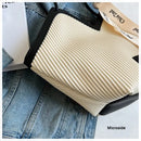 Bolso Tote Plisado Diamante con Cinta Canvas