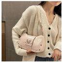Bolso de Hombro con Moño Plateado Estilo Coquette
