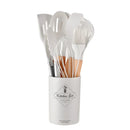 Set de Utensilios de Cocina de Silicona 12 Piezas con Mango de Madera