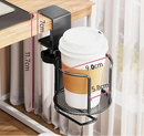 Portavasos de Escritorio Giratorio 2 en 1 (Vaso + Auriculares)