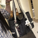 Cartera Tote Lunares Encaje · Estilo Coreano Vintage