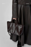 Bolso Tote Retro de Cuero Encerado con Aceite