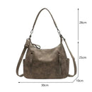Bolso Cruzado Hobo de Cuero PU Mate Retro