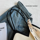 Bolso Tote Plisado Diamante con Cinta Canvas