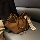 Bolso Tote Plisado Diamante con Cinta Canvas