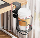 Portavasos de Escritorio Giratorio 2 en 1 (Vaso + Auriculares)
