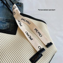 Bolso Tote Plisado Diamante con Cinta Canvas