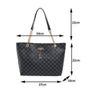 Bolso Tote Monograma con Cadena Dorada y Dije