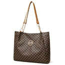 Bolso Tote Monograma Vintage con Cadena Dorada
