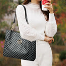 Bolso Tote Monograma Vintage con Cadena Dorada