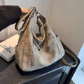 Bolso Cruzado Hobo de Cuero PU Mate Retro
