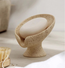 Jabonera Wabi-Sabi de Travertino (Arena y Piedra) 13 cm