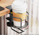 Portavasos de Escritorio Giratorio 2 en 1 (Vaso + Auriculares)