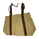 Bolso de Lona Multibolsillos Estilo Preppy
