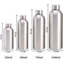 Kit Botella de Acero Inoxidable + Cepillo de Silicona (500/750/1000ml)