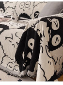 Manta Cubre Sofá Antideslizante Estampa Animada (Jacquard)