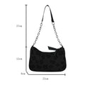 Cartera Baguette Flores 3D · Cadena Plateada