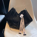 Bolso Tote Plisado Diamante con Cinta Canvas