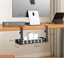 Bandeja Organizadora de Cables Bajo Escritorio Extensible (Metal)