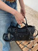 Bolso Motociclista Y2K de Cuero PU Urbano