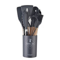 Set de Utensilios de Cocina de Silicona 12 Piezas con Mango de Madera