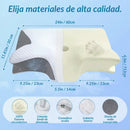 Almohada cervical viscoelástica com medidas e alturas para ajuste confortável