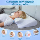 Almohada cervical viscoelástica com funda y malla transpirable, cierre oculto