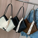 Bolso Tote Plisado Diamante con Cinta Canvas