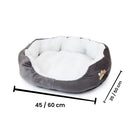 Cama plush sherpa para perro con bordes altos tipo nido para descanso