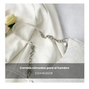 Cartera Baguette Flores 3D · Cadena Plateada