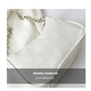 Cartera Baguette Flores 3D · Cadena Plateada