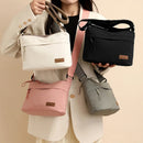 Cartera bandolera de nylon en 4 colores: blanco negro rosa y gris