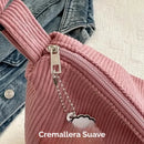 Cartera Crossbody de Pana Media Luna