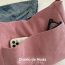Cartera Crossbody de Pana Media Luna