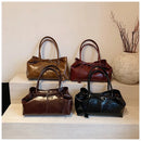 Cartera vintage doctor bag en 4 colores: negro marrón caoba y camel