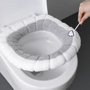 Cobertor acolchado para asiento de inodoro lavable colocado, suave y cálido