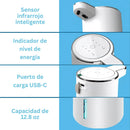Dispensador Automático de Jabón Espumoso 380ml · Sensor Infrarrojo + USB-C