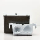 Forma de gelo 3D grande em drink com gelo esculpido formato coracao