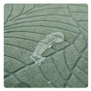 Funda para sofá verde salvia con tejido impermeable que repele líquidos y manchas