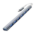 Hub USB-C 7 puertos compacto para MacBook, PC y laptop