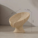 Jabonera wabi-sabi de travertino con medidas 13 x 8,6 x 9,2 cm