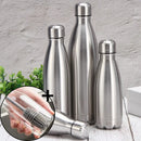 Kit Botella de Acero Inoxidable + Cepillo de Silicona (500/750/1000ml)