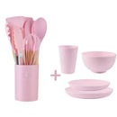 Kit de Cocina de Bambú y Silicona (16 Pezas)
