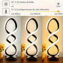Lámpara de Mesa Espiral LED Regulable USB (3 Colores)